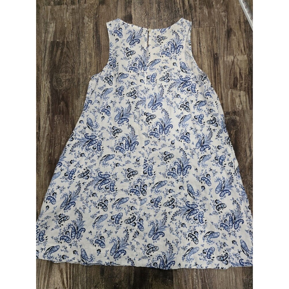 Lucky Brand Womens Linen Dress Size Medium Coastal Beach Floral Resort Vacation - Picture 3 of 5